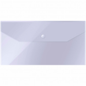 Папка-конверт с кнопкой OfficeSpace С6, 150мкм, прозрачная, 267534