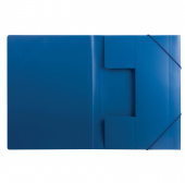 Папка на резинках BRAUBERG, А4, 0,5мм, синяя, 221623