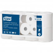 Туалетная бумага на втулке (Т4) Tork Premium 2-сл., 23м, белая, 8шт/уп /12/ 120320
