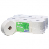 Туалетная бумага рулонная (Т1) Focus Eco Jumbo 1-сл., 525м, белая /12/ 5067300 /5/
