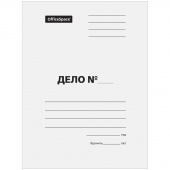 Папка картонная (Обложка) "ДЕЛО" OfficeSpace, 380г/м2, немелованный, белый, до 200л., 158534