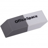 Ластик OfficeSpace прямоугольный, 41*14*8мм, серо/белый, 235542