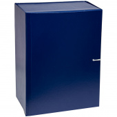 Папка-короб 120мм, бум/винил, цвет темно-синий, 4 завязки, OfficeSpace , 239070