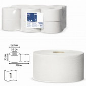 Туалетная бумага рулонная (Т2) Tork Universal 1-сл., 200м, белая /12/ 120197