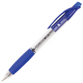 Ручка авт. масл. синяя BRAUBERG "Jet", рез. грип, линия письма 0,35мм, 142132