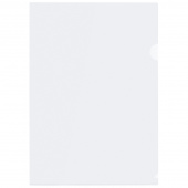 Уголок пластиковый А4, 150мкм, прозрачный, СТАММ, 343195