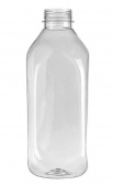 Бутылка 1л прозрачная, d-38мм /70/ Квадратная