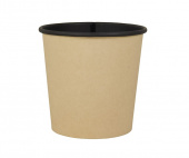 Банка d=100мм, 500мл (крафт/черный) ДНО, 30шт/упак, h=89мм /20/ OSQ Round Bowl 500 BLACK WOOD