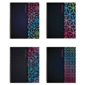 Тетрадь 48л. А5, клетка, гребень, BRAUBERG "Абстракция", ассорти, 403053