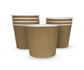 Банка d=100мм, 400мл (крафт) ДНО, 30шт/упак, h=77мм /20/ OSQ Round Bowl