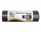 Мус. мешок 60л ПНД, черный, 20шт/рул, 55*65см, 8мкм, RiKi, /50/ 720-061