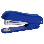 Степлер STAFF №10, "Profit" до 12л, пластиковый корпус, с антистеплером, синий, 228738