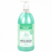Жидкое мыло-крем антибактериальное ЗОЛОТОЙ ИДЕАЛ "Холодная мята", 1л, с дозатором, 608285