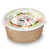 Контейнер круглый d=150мм 750мл, КРЫШКА плоская, 45шт/упак(прозр.) /6/ OSQ