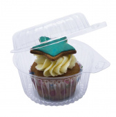 Контейнер д/пирожных РП-251 (сундук) 250мл, д95, круглый, ЭЛ