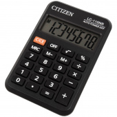 Калькулятор CITIZEN 8-разр., LC-110NR, карманный, 58*88*11мм, черный, 268470/ 250342