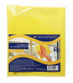 Салфетка бытовая RiKi микроспан 34*40см, 1шт, желтая /50/ 280-024