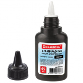 Краска штемпельная 45мл, черная, BRAUBERG, 223597