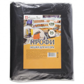 Мус. мешок 120л ПВД, 25шт/упак, 55мкм, 70*110см, черный, особо прочный, КОНЦЕПЦИЯ БЫТА "Профи 604935