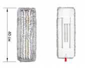 Насадка д/швабры (ТИП У/К) 40*14см ЛАЙМА, хлопок/микрофибра, серая, 606629
