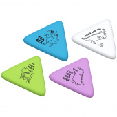 Ластик Berlingo треугольный "Dino", ассорти, 50*44*7мм, 330166