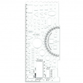 Линейка 20см СТАММ, офицерская, гибкая, бесцветная, печатная шкала, 247105