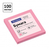 Бумага для заметок OfficeSpace 76*76мм, 100л, розовый, 299718