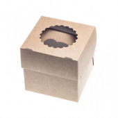 Упаковка для маффинов ECO MUF1 КОРОБКА+ВКЛАДЫШ /250/ /17/