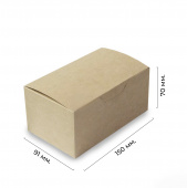 Коробка д/наггетсов 150*91*70 (L), крафт /500/ OSQ FAST FOOD BOX