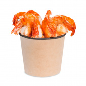 Банка d=100мм, 400мл (крафт/черный) ДНО, 30шт/упак, h=85мм /20/ OSQ Round Bowl 400 BLACK WOOD 