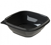 Контейнер для салата УК-250Т 250мл, ДНО, 124*124*39 /500/ черный