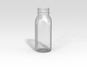 Бутылка 0,33л прозрачная, d-38мм /100/ Квадратная, Э 1566