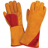 Краги спилковые утепленные (мутон)