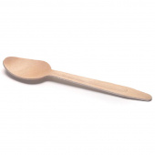 Ложка одноразовая столовая ДЕРЕВЯННАЯ 165мм, в инд.упак. /11/