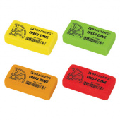 Ластик BRAUBERG прямоугольный "Fresh Zone", 40*20*10мм, ассорти, 228061