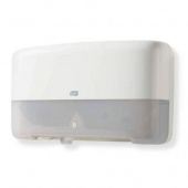 Диспенсер Б/У для туалетной бумаги 200м Tork Elevation Mini Twin, Т2 (под 2 рулона), белый, 555500