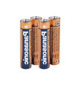 Батарейка AAA (LR03) (мизинчик.) Panasonic Alkaline, 4шт/блистер