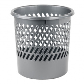 Корзина для бумаг 11л STAFF "Basic", сетчатая, серая, 237918