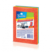 Губка д/посуды Русалочка абразивная (салфетка), 3шт/упак /40/