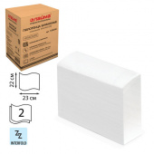 Полотенца листовые (Н2) ЛАЙМА Interfold Z-укл, белые, 2-сл., 200л /20/ 126096