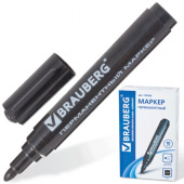 Маркер перманентный черный "Brauberg", 3 мм