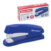 Степлер BRAUBERG №24/6, 26/6 "Standard+", до 30л, синий, 228609
