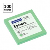 Бумага для заметок OfficeSpace 76*76мм, 100л, зеленый, 299717