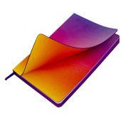 Ежедневник недатированный BRAUBERG "Grade", А5, 136л, под кожу, фиолетовый-желтый, 114462