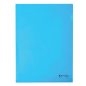 Уголок пластик. А4, 150мкм, прозрачно-синий, BRAUBERG, 221642