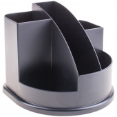 Подставка-органайзер СТАММ "Авангард", 5 отделений, черный, 235819