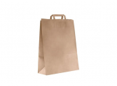 Пакет бумажный с ручками (плоские) 350*150*450, крафт /200/ 108-036