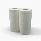 Полотенца рулонные бытовые RiKi line OPTIMUM, 2-сл., 30м, перфорация, тиснение, белый, 3220030