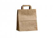 Пакет бумажный с ручками (плоские) 280*150*320, крафт /200/ 406-991