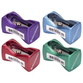 Точилка BRAUBERG 1 отверстия "ZigZag", металлическая, корпус ассорти, 228457